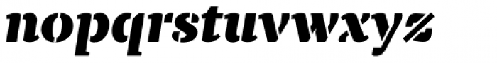 TT Tricks Stencil Black Italic Font LOWERCASE