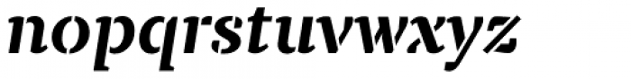 TT Tricks Stencil Bold Italic Font LOWERCASE