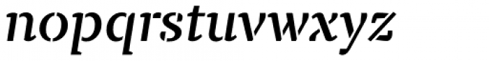 TT Tricks Stencil Demi Bold Italic Font LOWERCASE