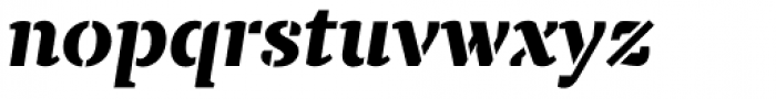 TT Tricks Stencil Extra Bold Italic Font LOWERCASE