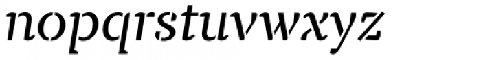 TT Tricks Stencil Italic Font LOWERCASE