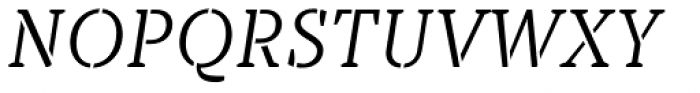 TT Tricks Stencil Light Italic Font UPPERCASE