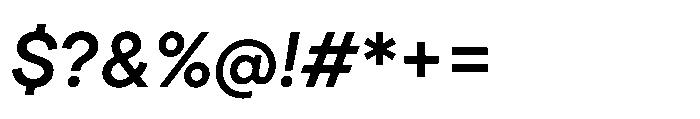 TT Turns Demi Bold Italic Font OTHER CHARS