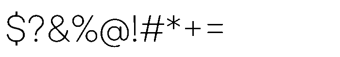 TT Turns Extra Light Font OTHER CHARS