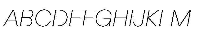TT Turns Thin Italic Font UPPERCASE