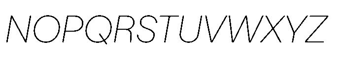 TT Turns Thin Italic Font UPPERCASE