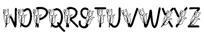 Tulip Doodle Font UPPERCASE