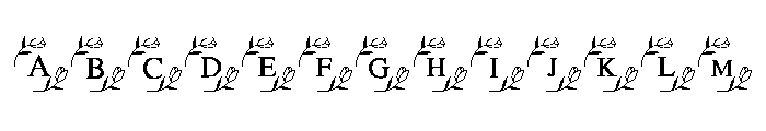 Tulip Wedding Font Font UPPERCASE