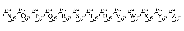 Tulip Wedding Font Font UPPERCASE