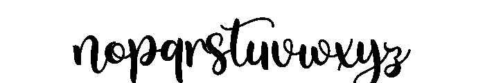 Tumbler Writing Font LOWERCASE