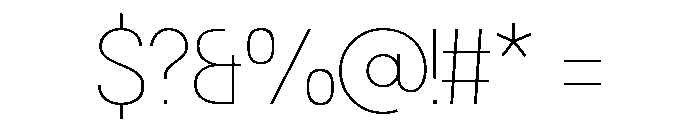 Tuppence Thin Font OTHER CHARS