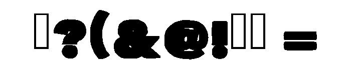 Turbo Block Regular Font OTHER CHARS