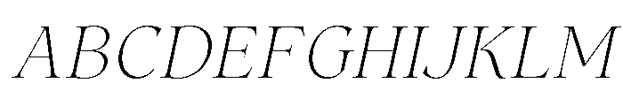 Tuscany Shade ExtraLight Italic Font UPPERCASE