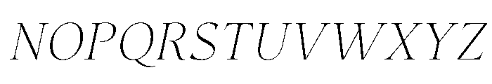 Tuscany Shade ExtraLight Italic Font UPPERCASE
