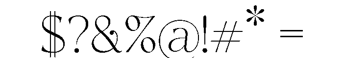 Tuscany Shade ExtraLight Font OTHER CHARS