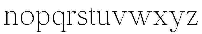 Tuscany Shade ExtraLight Font LOWERCASE