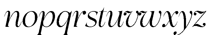 Tuscany Shade Light Italic Font LOWERCASE
