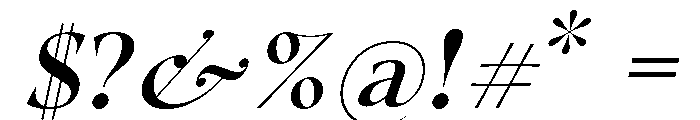 Tuscany Shade Medium Italic Font OTHER CHARS