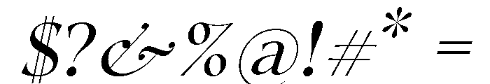 Tuscany Shade Regular Italic Font OTHER CHARS