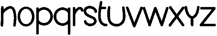 Tuesday Regular otf (400) Font LOWERCASE