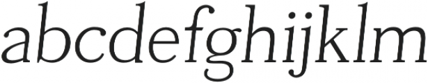 Tugano Light Italic otf (300) Font LOWERCASE