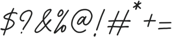 Tulisan Signature otf (400) Font OTHER CHARS