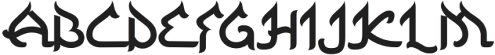 Turban Genie Regular otf (400) Font UPPERCASE