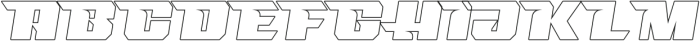 Turbo Lancer Outline otf (400) Font UPPERCASE