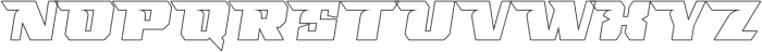 Turbo Lancer Outline otf (400) Font UPPERCASE