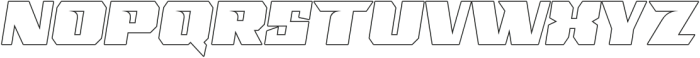 Turbo Lancer Outline otf (400) Font LOWERCASE