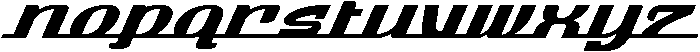 Turbo Strike Slant otf (400) Font LOWERCASE