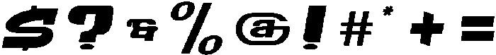 Turbo Strike otf (400) Font OTHER CHARS