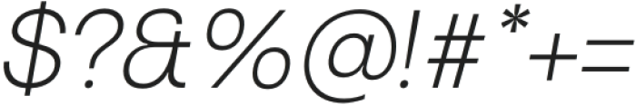 Turnkey Extra Light Italic otf (200) Font OTHER CHARS