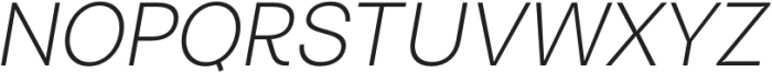 Turnkey Extra Light Italic otf (200) Font UPPERCASE