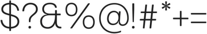 Turnkey Soft Extra Light otf (200) Font OTHER CHARS
