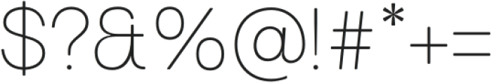 Turnkey Soft Thin otf (100) Font OTHER CHARS