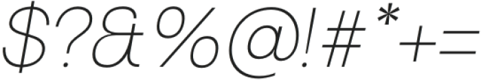 Turnkey Thin Italic otf (100) Font OTHER CHARS