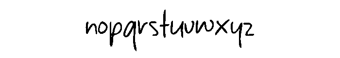 Tuesday Lovely Font LOWERCASE