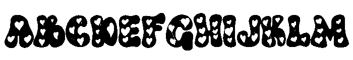 Tums Loving Font UPPERCASE