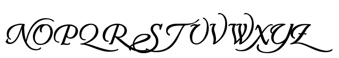 Turbayne Running Hand Font UPPERCASE