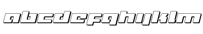 Turbo Charge 3D Italic Font LOWERCASE