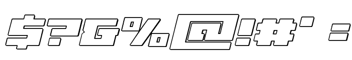 Turbo Charge Outline Italic Font OTHER CHARS