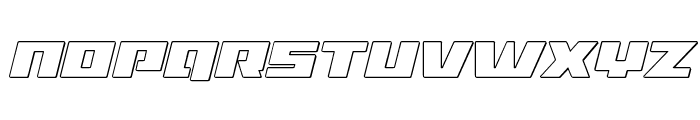 Turbo Charge Outline Italic Font UPPERCASE