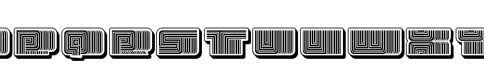 Turkish 3D Inverted Regular Font UPPERCASE