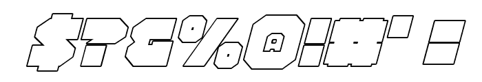 Turtle Mode Outline Italic Font OTHER CHARS