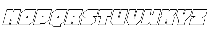 Turtle Mode Outline Italic Font UPPERCASE