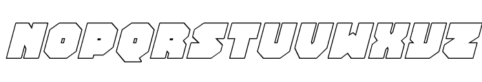 Turtle Mode Outline Italic Font LOWERCASE