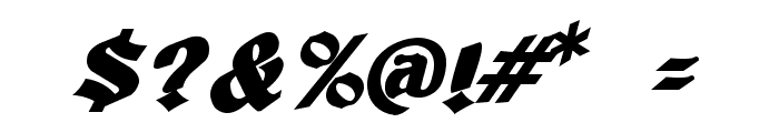 Tutbury Bold Italic Font OTHER CHARS