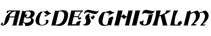 Tutbury Italic Font UPPERCASE