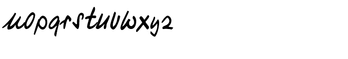 Turandot Handwriting Regular Font LOWERCASE